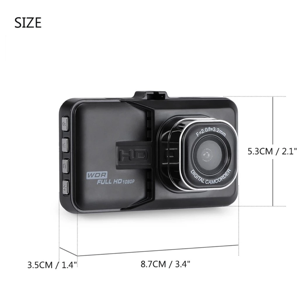 กล้องติดรถยนต์หน้า/หลังกล้องรถยนต์ Full HD WDR รุ่น T626 1080P เลนส์มุมกว้าง 140/กล้องติดรถยนต์หน้าหลัง Car Camer thumbnail 7