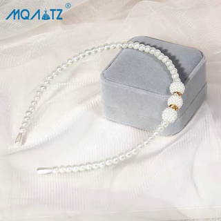 Mqatz ที่คาดผม ประดับมุก สไตล์เจ้าหญิง น่ารัก สําหรับเด็กผู้หญิง