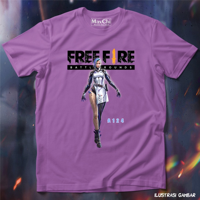 Free Fire ff Gamers เสื้อยืดสําหรับเด็กและวัยรุ่นตัวอักษร a124 | FF เสื้อยืดสําหรับเด็กผู้หญิง