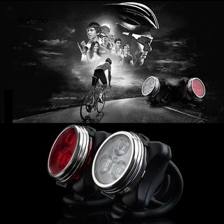 TBB_Bicycle Bike 3 LED 4 Modes Front Rear Head Tail Light Lamp USB Rechargeable