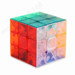 โปร่งใสเมจิกคิวบ์เกมปริศนาคลาสสิก Rubik ของ 3x3x3 ความเร็วเรียบพิเศษบิดของเล่นของขวัญเด็ก