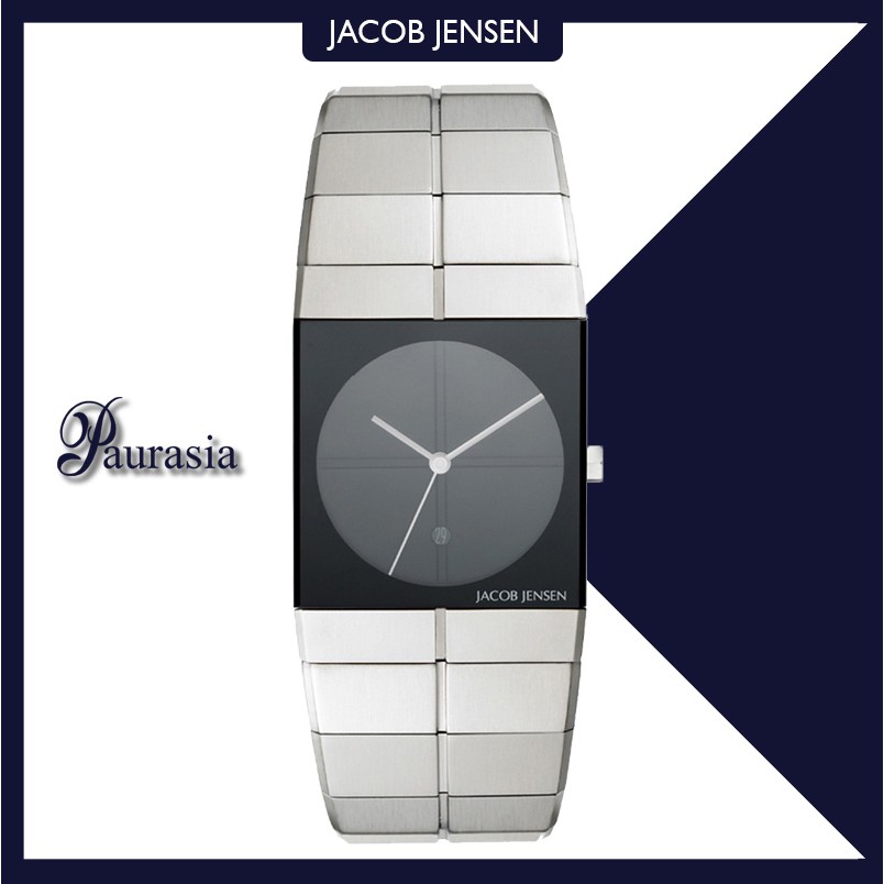 [ของแท้] JACOB JENSEN นาฬิกาข้อมือ ผู้หญิง รุ่น JACOB J. 210 ICON GENT,ST.,BK-MUSEUM-DATE,ST.BRACELET paurasia ปอเรเซีย