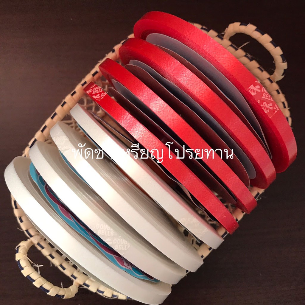 ริบบิ้น เบอร์ 1 สีพื้น ตราระฆัง หน้ากว้าง 6 มิล ความยาว 100 หลา