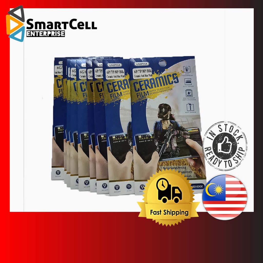 Ceramic Matte หรือ AG Tempered Anti blue Glass สําหรับ iphone 6, 6s, 6plus, iphone 7, 7plus, iphone 