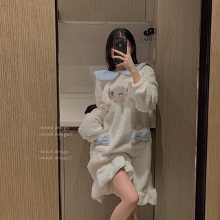 ชุดนอนการ์ตูน mimi neko ชุดนอนกระโปรง หนานุ่ม น่ารัก