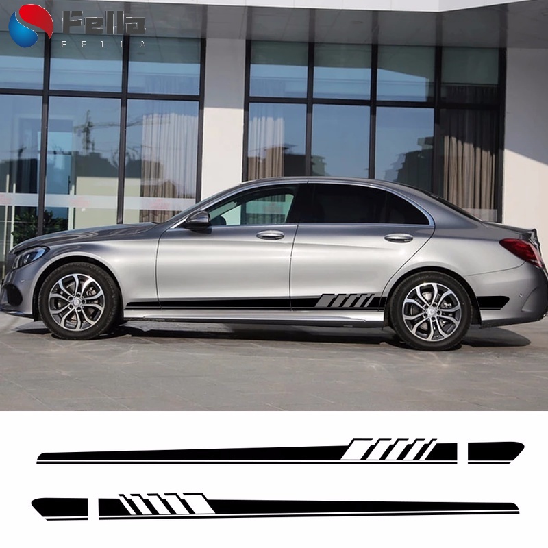 สติกเกอร์ไวนิล มีกาวในตัว สําหรับติดตกแต่งรถยนต์ Mercedes Benz C Class W205 C180 C200 C230 C280 C300 C320 C350 C63 AMG 2 ชิ้น