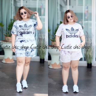 ชุด set เสื้อแขนสั้นกางเกงขาสั้น (สาวอวบ)