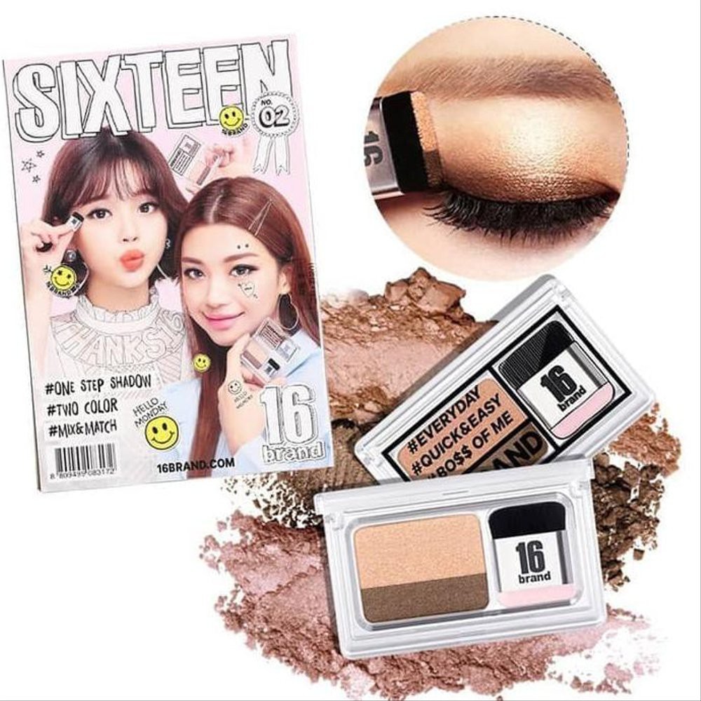 อายแชโดว์ถูกและดี sixteen brand 16 Eye Magazine Everyday Sexy Eyes Eyeshadow อายแชโดว์ 2เฉดสี อายแชโ