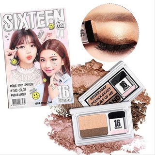 อายแชโดว์ถูกและดี sixteen brand 16 Eye Magazine Everyday Sexy Eyes Eyeshadow อายแชโดว์ 2เฉดสี อายแชโดว์ติดทนนาน