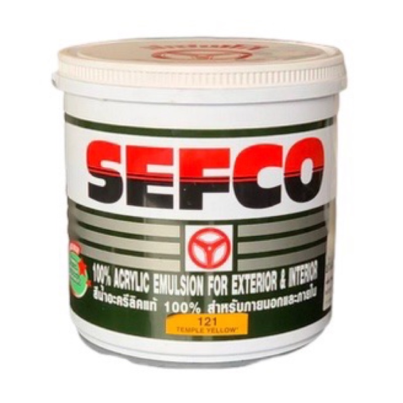 SEFCO แม่สีน้ำ เซฟโก้ สีน้ำภายนอก ภายใน ทาภายนอกและภายใน ขนาด 1/4 แกลลอน 0.85 ลิตร