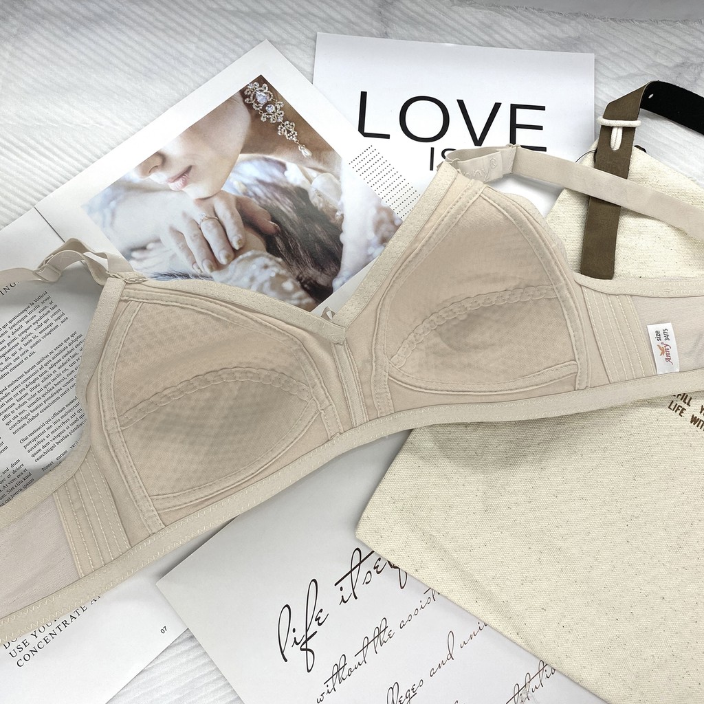 ชุดชั้นใน Anny รุ่น122 คัพB เสื้อใน 3ตะขอ บราไร้โครง เต็มทรง เก็บข้าง กระชับดี ฟองน้ำแบบตะข่ายบาง 1mm แต่งด้วยผ้าลูกไม้ - รูปที่ 3