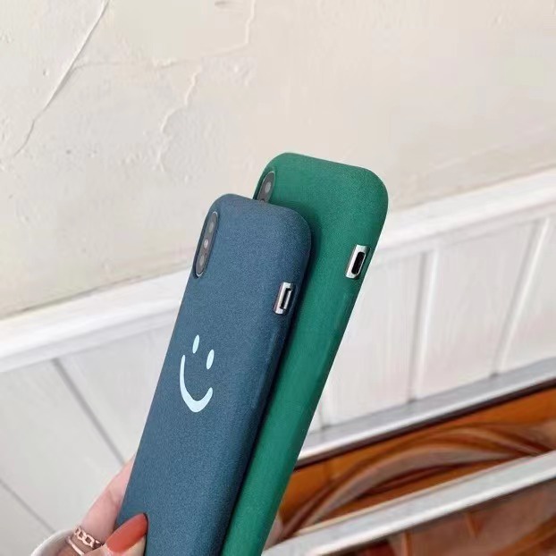 เคสโทรศัพท์มือถือ วีโว่ VIVO Y77 Y55 Y30 Y76 Y75 V23 V23E X80 Pro Y01 Y15A Y15S 5G 4G Smartphone Casing Happy Simple Phone Cell Case Matte Silicone TPU Softcase Solid Color Couple Loves Back Cover VIVOY77 #8