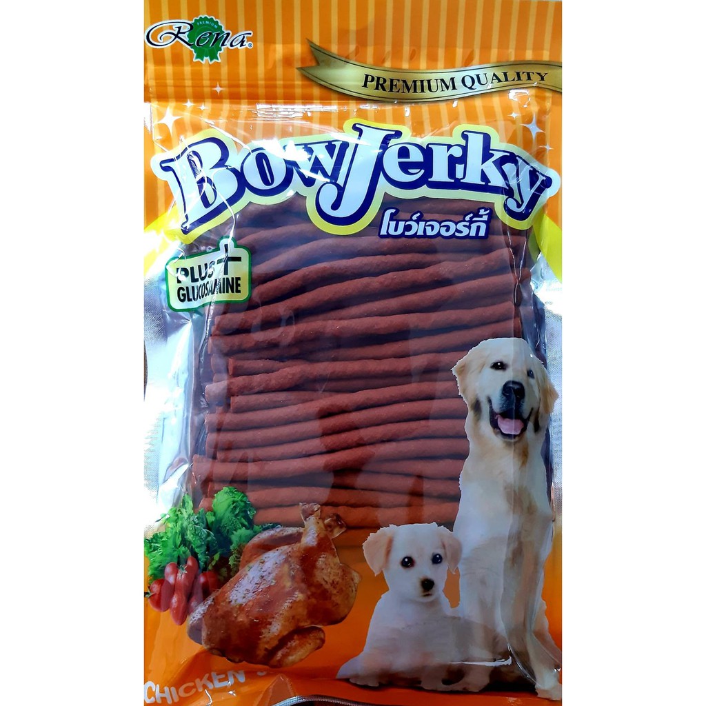 Bow Jerky โบว์เจอร์กี้ 700-800กรัม ซื้อ 1 ถุง แถมฟรี 1 ถุง