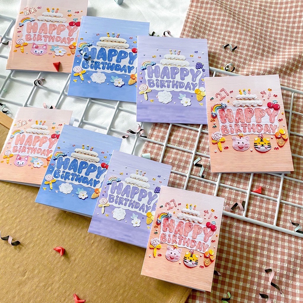 🎂 🍰 Birthday card : การ์ดอวยพรวันเกิด (มีซองแก้วใส่การ์ด) 🎁 - รูปที่ 7