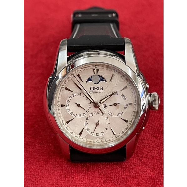 ORIS BIG CROWN🌗SUN MOON Automatic💎17 Jewels ⭐️ตัวเรือนสแตนเลส นาฬิกาผู้ชาย นาฬิกามือสองของแท้