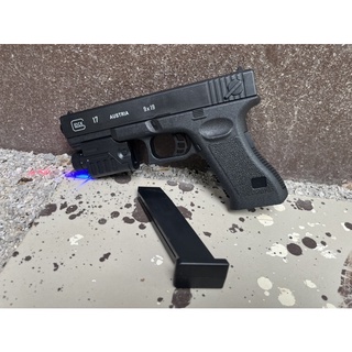 🚀แถมฟรี เม็ดพลาสติก🚀ปืนอัดลมขอเล่นเด็ก กล็อก17  GLOCK17 มีเลเซอร์ ด้ามถ่วงตะกั่ว