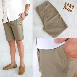 **SALE** กางเกงขาสั้นชิโนสีเบจ - Tony Chino Shorts