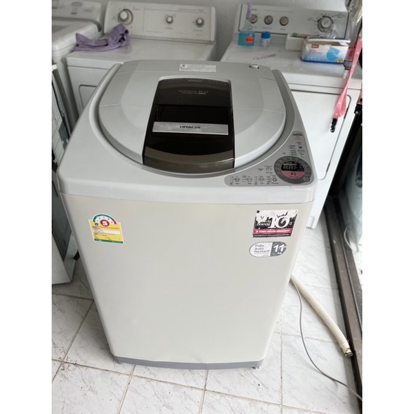 เครื่องซักผ้าฮิตาชิขนาด 11 กิโลมือสองสภาพพร้อมใช้งานได้ปกติภายในสะอาดล้างถังเรียบร้อย