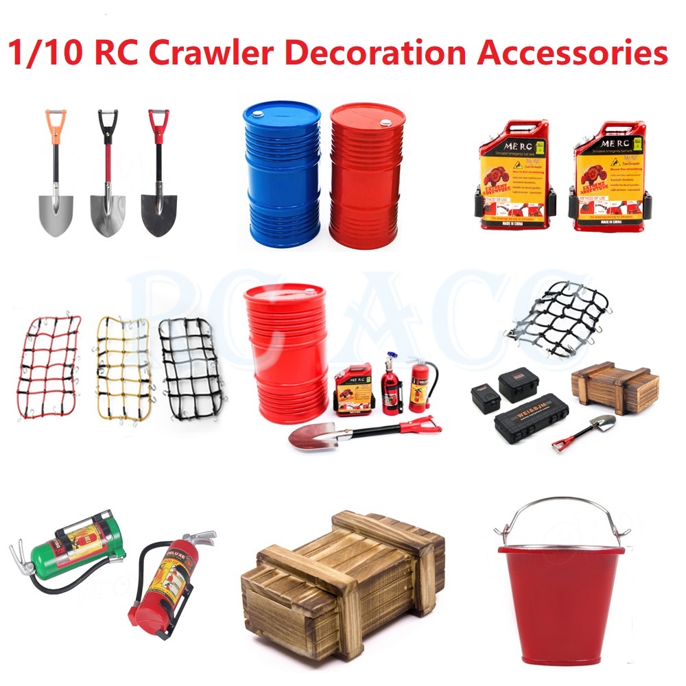 Rc DIY กระเป๋าเดินทางสุทธิถังน้ํามันถังน้ํามันถังพลั่วกระเป๋าเดินทางกล่องสําหรับ 1/10 TRX4 Axial ZP1001 SCX10 Tamiya CC01 KM2 RC อะไหล่