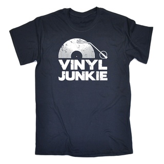 [100% Cotton] เสื้อยืด พิมพ์ลายโลโก้ไวนิล Junkie สีขาว สไตล์วินเทจ คลาสสิก LDilpc25LDlnmm76