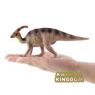 Animal Kingdom - โมเดลไดโนเสาร์ Parasaurolophus เทาลาย ขนาด 19.50 CM (จากหาดใหญ่)