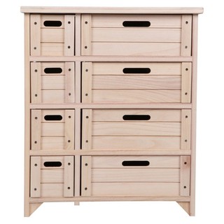 Storage cabinet DRAWER FURDINI HANA L11A-6146B NATURAL Multipurpose furniture Home &amp; Furniture ตู้เก็บของ ตู้ 8 ลิ้นชัก