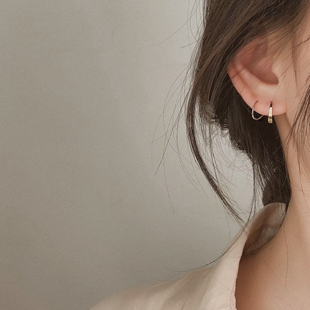 A.piece ต่างหูเงินแท้ [all silver 925] Post earrings
