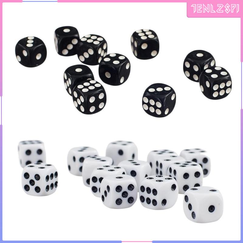 ลูกเต๋าหกด้าน D6 12 มม. อุปกรณ์เสริม สําหรับ RPG 100 ชิ้น