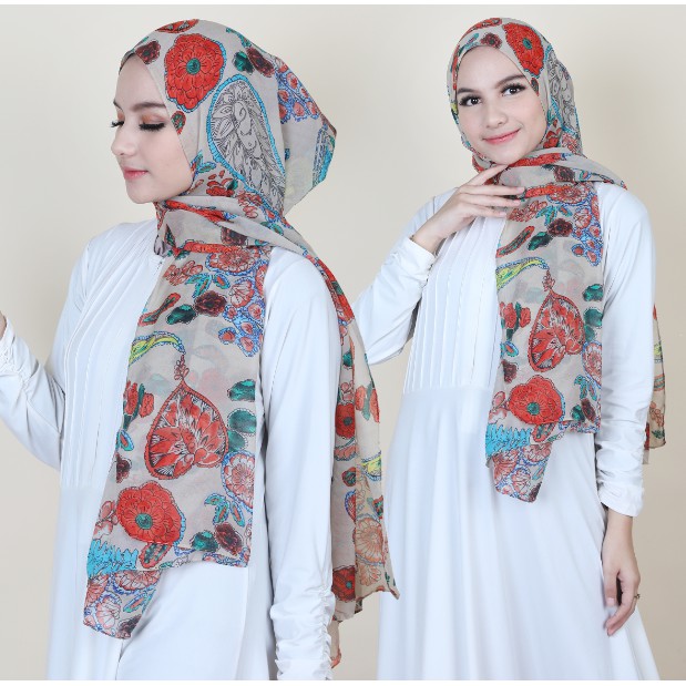 Mobasa OFFICIAL Hijab Chiffon Pashmina Chiffon Import New series ของที่ระลึก