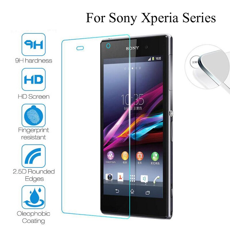Screen Protector 9H HD Tempered Glass for Sony Xperia XZ Premium XZS XZ1 XZ2 Compact Premium Z L36H Phone Protective Gla