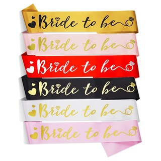 Bride to Be and Team Bride Sash Hen Night Party Decoration Bridal Shower Sash