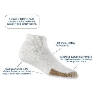 Thorlo Socks Size.L-LARGE (TMX ข้อสั้น) Unisex ถุงเท้าเทนนิสคุณภาพ สินค้าแท้ 💯% จาก อเมริกา