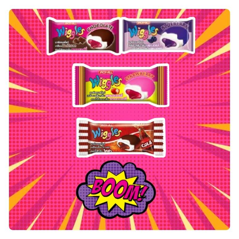 ☘️ นึกถึง ขนมย้อนวันวาน นึกถึง 4 รส 4 ชิ้น pudding jellies marshmallow wiggles วิกเกิลส์ มาร์ชเมลโล่