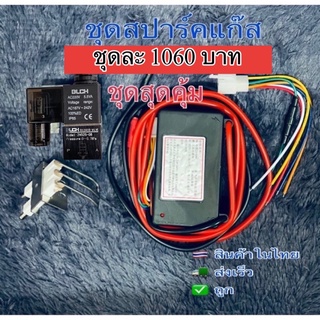 ชุดสปาร์คแก๊ส3ตัว/ชุด(ชุดที่2)เขี้ยวจุดสปาร์คสั้น/เซลินอย2V025-08(220V)