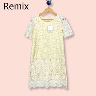 เดรส Remix ผ้าลูกไม้อย่างดี  เดรสทรงสวยน่ารักมาก ลูกไม้ลายสวยมาก แขนสวย ผ้าดีทิ้งตัวสวย ตัดเย็บละเอียด มีซับในอย่างดี