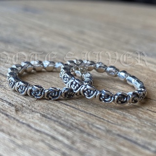 แหวน ดอกกุหลาบรอบ เงินแท้ Sterling Silver 925 NSRG499