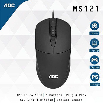 Aoc MS121 เมาส์ออปติคอลแบบมีสาย