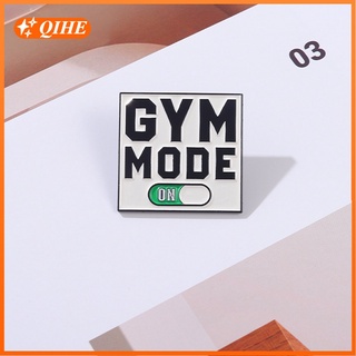 Gym เข็มกลัดเครื่องประดับสําหรับติดกระเป๋าเป้สะพายหลัง