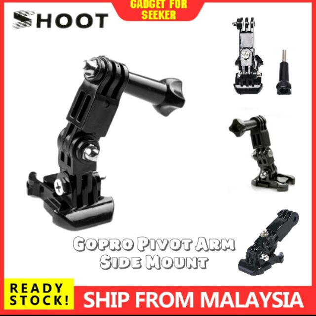 GOPRO PIVOT ARM 3 WAY / 4 WAY ADJUSTABLE BASE MOUNT ADAPTER สําหรับ GOPRO ACTION CAMERA HELMET ADAPT
