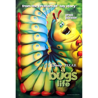 โปสเตอร์ หนัง การ์ตูน ตัวบั๊กส์ หัวใจไม่บั๊กส์ A Bugs Life POSTER 24”x35” Inch Grass Guzzler Comedy Adventure 3D Anime