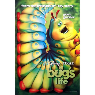 โปสเตอร์ หนัง การ์ตูน ตัวบั๊กส์ หัวใจไม่บั๊กส์ A Bugs Life POSTER 24”x35” Inch Grass Guzzler Comedy Adventure 3D Anime