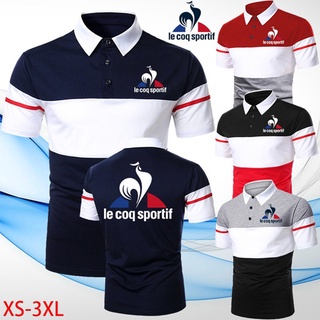 Le Coq Sportif เสื้อยืดโปโล แขนสั้น พลัสไซซ์ คุณภาพสูง สไตล์ฮิปฮอป แฟชั่นสําหรับผู้ชาย