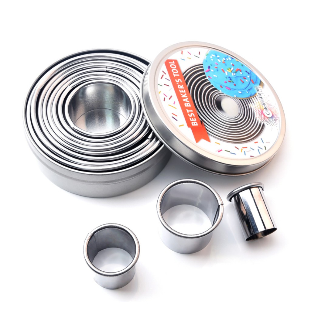 HOMEBERG ชุด พิมพ์ขนม แม่พิมพ์ทำขนม วงกลม 11ชิ้น พิมพ์ทำขนม พิมพ์กดคุกกี้ พิมพ์เค้ก พิมพ์คุ้กกี้ อุปกรณ์เบเกอรี cookies