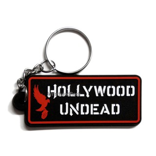 HOLLYWOOD UNDEAD พวงกุญแจ ยาง ปั้มนูน  ร็อค พังค์ เมทัล พร้อมส่ง HUD314