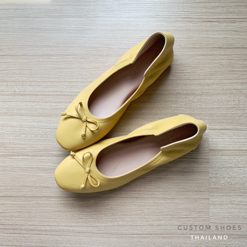 รองเท้าบัลเล่ต์ By Customshoes สีเหลือง