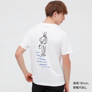 S66X /Ready Stock Uniqlo ผู้ชาย / ผู้หญิง (UT) Jason Polan Print T-Shirt (แขนสั้น) 437284 Uniqlo!