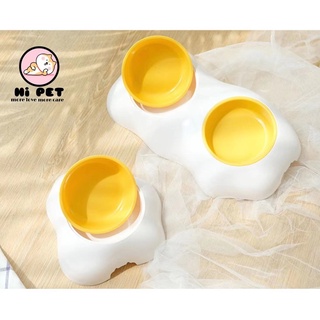 MILLY HOUSE♥ Pet Bowl ชามให้อาหารสำหรับสุนัขและแมว ชามให้อาหารสัตว์เลี้ยงรูปทรางไข่ดาว