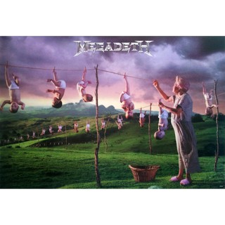 โปสเตอร์ วงดนตรี เฮฟวีเมทัล เมกาเดท MEGADETH - Youthanasia (1994) POSTER 24”x35” Inch American Heavy Metal Band