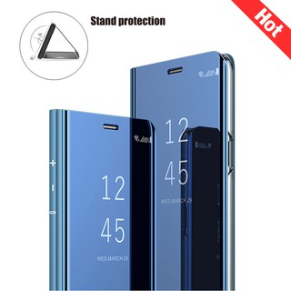 เคสโทรศัพท์มือถือหนังหรูหราสําหรับ Vivo V11 / V11 Pro Mirror Flip Case