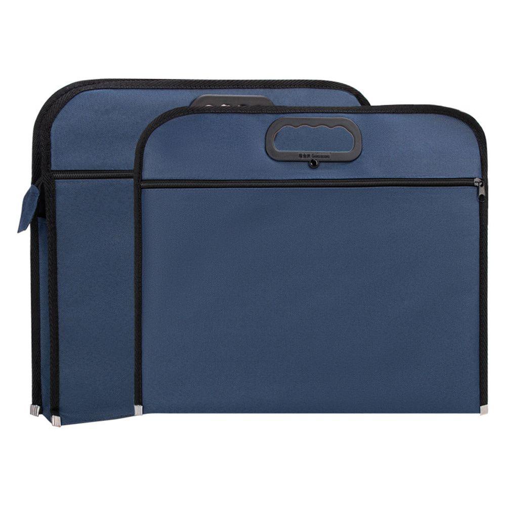 Fitnessfactory กระเป๋าแฟ้มผ้าใบ 1 ชิ้นอุปกรณ์สํานักงานโน้ตบุ๊ค B4/A4 โรงเรียน Filing ผลิตภัณฑ์ข้อมูลกระเป๋าแบบพกพา Oxford ผ้า Conference กระเป๋า